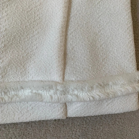 Calvin Klein cropped jacket blazer textured opened front white size Small - Picture 10 of 16